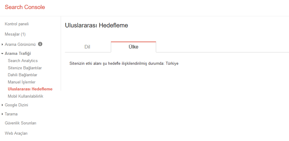 Uluslararası Ülke Hedefleme